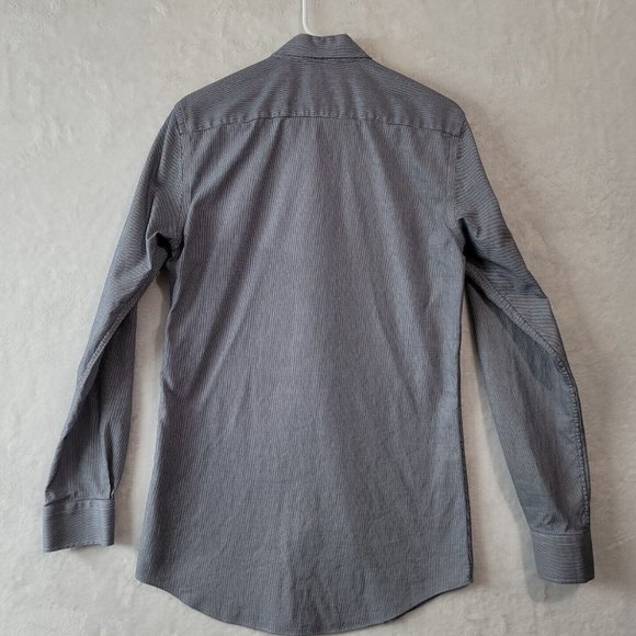 J Hilburn Men's JDesich Button Down Long Sleeve Shirt Navy Check (JADII) Custom - Picture 7 of 16